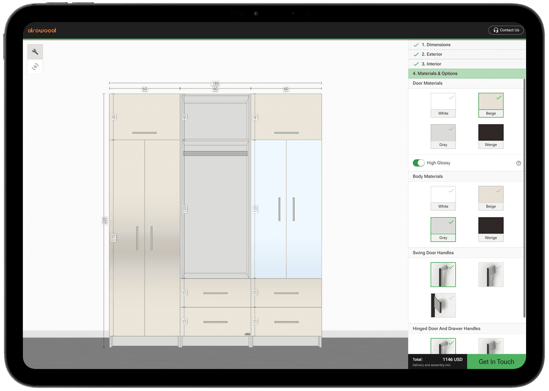 Wardrobe Furniture Configurator